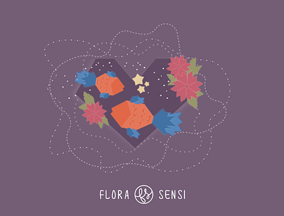 Blooming Heart - Vector Design design flat illustration inkscape minimal vector