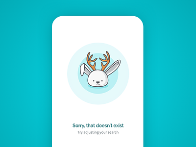 Illustration for Empty State - No Results blank empty empty state emptystate illustration jackalope mobile no results rabbit ux
