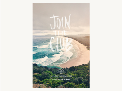 President's Club Poster beach geometric hand lettering poster presidents club sales incentive program