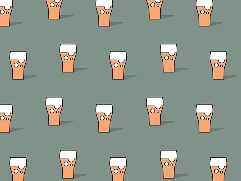 Hot dog! animation beer color study icons illustrations process