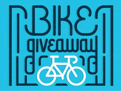 Everyone loves a free bike bike blue branding cycle fun giveaway idea line marketing poster texture type