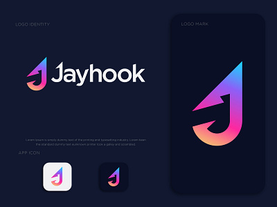 Jayhook | Letter J logo | by gfxpreceptor appicon brand identity branding corporate logo creative creative logo gfxpreceptor latest lettermark logo logo design logo design branding logo designs logotype minimalist modern modern logo monogram typography wordmark