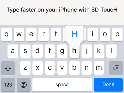 Use the Force Touch to quickly type CAPS on the keyboard 6s apple ios9 iphone6s keyboard