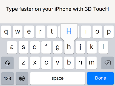 Use the Force Touch to quickly type CAPS on the keyboard