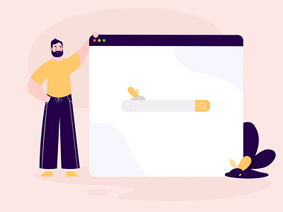 Browser tab flat illustration