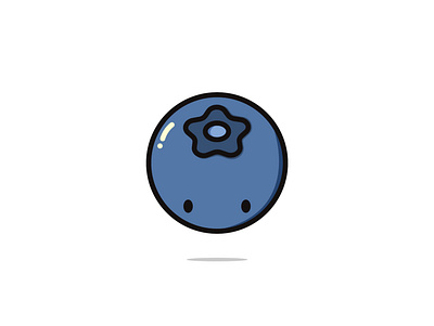 Cute Blueberry cartoon character cute design flat fruit illustration kawaii vector