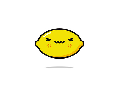 Cute Lemon cartoon character cute flat food fruit funny illustration japan japanese kawaii mascot vector