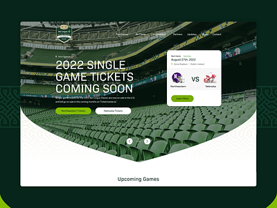 College Football Ireland americanfootball branding collegefootball concept desktop dublin graphic design ireland irish mobile responsive ui unitedstates ux visualidentity webdesign website