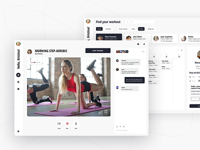 Online Gym Platform app app concept app design design desktop figma fitness flat interface minimal online sport ui uiuxdesign ux workouts