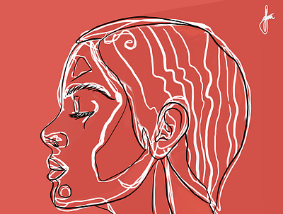 Portrait of a Girl design drawing graphic design illustration