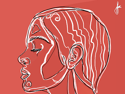 Portrait of a Girl design drawing graphic design illustration