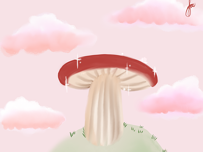 Mushroom design drawing graphic design illustration