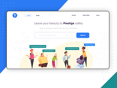 Hairdresser booking web ui design barber barbershop beuty design hairdresser landing page minimal simple ui ux uxui web webdesign