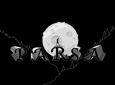 parsa character design dark illustration illustration art illustrator moon typogaphy typography vector