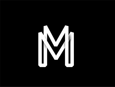 M black blackandwhite design illustration illustrator m letter m monogram type typogaphy typography vector