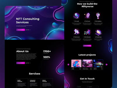 NFT Landing Page concept figma landing page nft photoshop ui ux web design