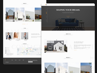 Fits architecture and interior design company web concept architect architecture building company design homepage house typography ui ux webdesign website
