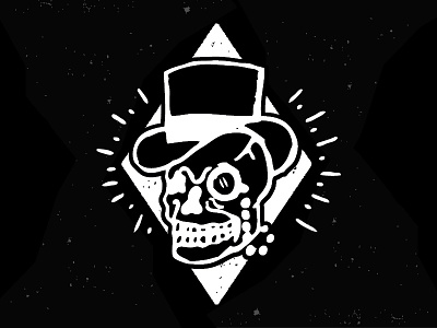 El Caballero Bastardo gentleman logo skull