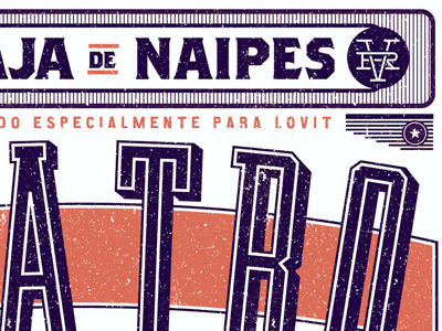 Baraja de Naipes card logo poster type