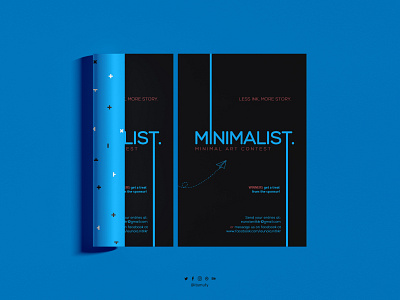 Minimal Art Contest Poster design minimal mockup typography