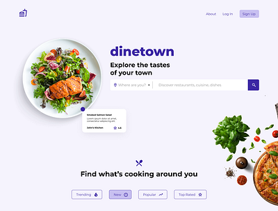 Restaurant Listing Website UI app food minimal restaurant ui ui ux uidesign uiux ux web website website concept website design