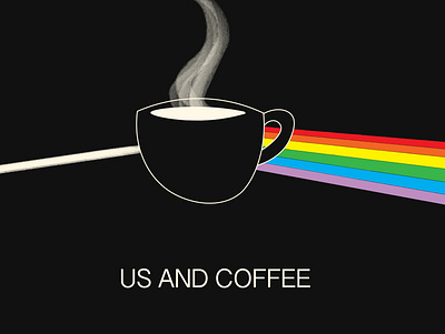 Pink Floyd pastiche artist coffee cup design digital illustration flat design illustration music art pastiche pink floyd