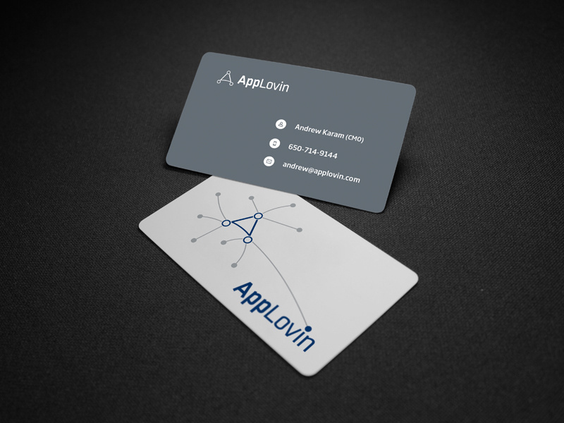 Applovin business card dribbble
