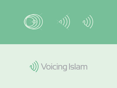 Voicing Islam ali allah audio audiobook effendy islam logo religion symbol voice voicing wave