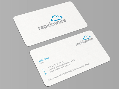 Rapidoware Business Card brazil business card cloud coding company computing development effendy enterprise mobile print software