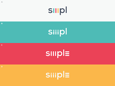 Siiimpl Wordmark Options agency ali colorful design effendy identity letters web wordmark