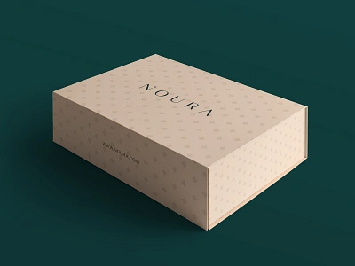 NOURA - Luxury Box abaya box mockup branding effendy feminine hijab logo logotype luxury luxury box luxury branding n logo noura packaging packaging design serif sophisticated typography womenswear wordmark