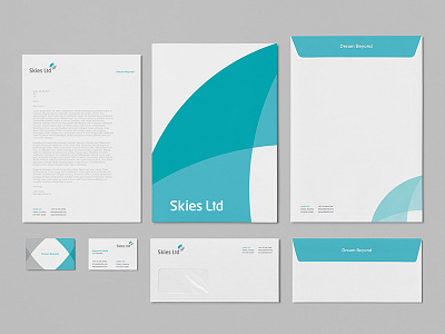 Skies Ltd Corporate Stationery ali arabia corporate stationery effendy firm identity jeddah logo mark print media saudi arabia