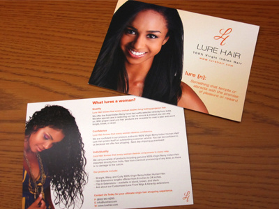 Lure Hair Printed Flyer effendy elegant flyer hair hair extension logo lure hair printed vernics