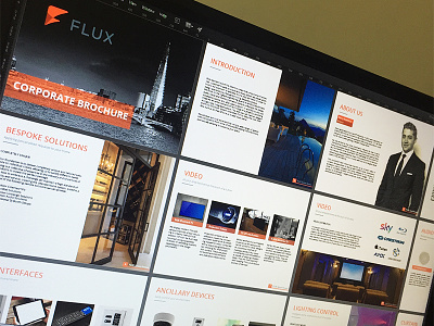 Flux Corporate Brochure ali brochure flux home automation identity logo print