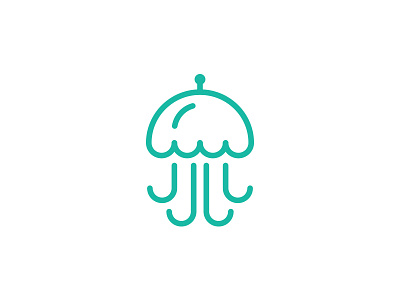 Umbrellyfish concept cover dish effendy fish jelly jellyfish logo umbrella