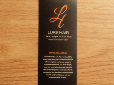 Lure Hair Printed Label brand identity effendy elegant hair hair extension label logo lure hair packaging printed product vernics
