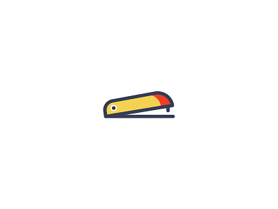 Toucan + Stapler ali bird icon identity logo mark stapler stationary symbol toucan