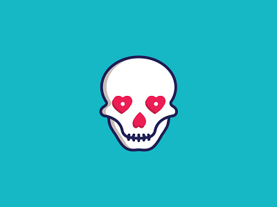Skull in love ali día de muertos effendy head heart illustration love skull