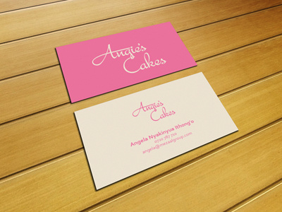 Angie's Cakes Business Card