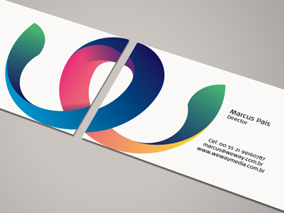 Weway Media Business Card V1 ali branding business card colorful corporate identity effendy logo media stationary thomas vibrant visiting card weway