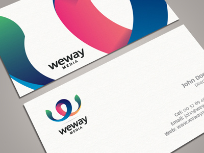 Weway Media Business Card V2 ali branding business card colorful corporate identity effendy logo media stationary thomas vibrant visiting card weway