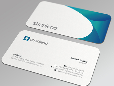 Strahlend Business Card abstract ali brand identity business card cards corporate identity die die cut effendy equipment identity industry initial logo mark medical pakistan s startup stationary stationery strahlend symbol visiting card