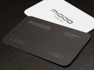 MIDDO Business Cards agent brand identity business card corporate identity die cut digital effendy entrepreneur identity lamination logo middo mockup printed silk stationary stationery strategies tech type typography visiting card