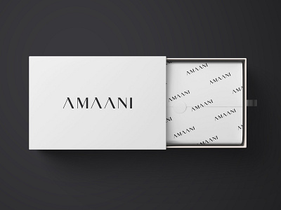 AMAANI amaani arabic box mockup brand identity branding effendy harmony identity logo logotype luxury luxury branding luxury logo mens fashion menswear minimal peace serif logo typography wordmark