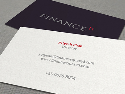 FINANCE II Business Card 2 ali branding business card consultancy custom effendy elegant finance identity ii logo media minimal seriff simple sophisticated squared visiting card