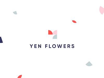 Yen Flowers brand identity branding colorful effendy floral floral design flourish flower logo flower shop geometric logo geometric pattern illustration mark modern pattern logo symbol tulip typography y logo yen