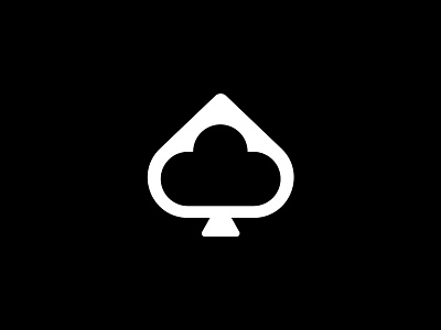 Cloud + Ace ace ace of spades casino clever logo cloud cloud logo cloud storage effendy logo logo design logomark negative space logo spades symbol