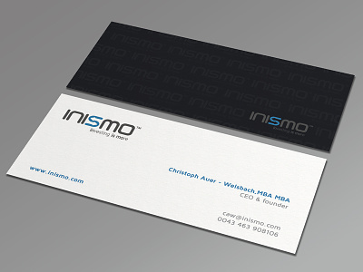 INISMO Business Card ali austria business card effendy enterprise funding inismo investment logo management mockup platform visiting card