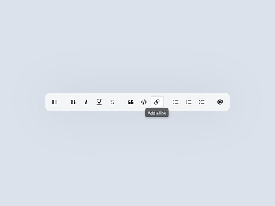 Formatting Toolbar app bold editor formating interface italic social toolbar typography ui underline ux web webapp website