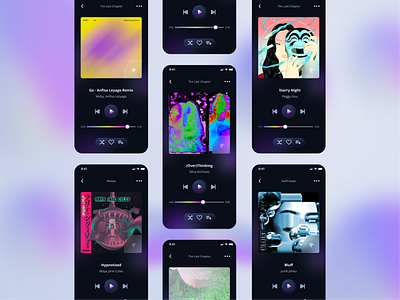 Dark Mode Music Player Concept App